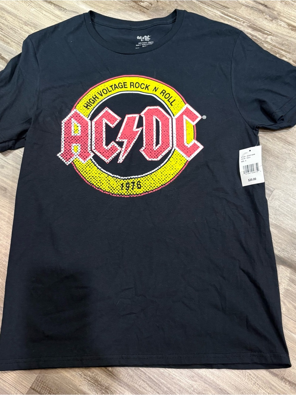 AC/DC High Voltage Rock N Roll Graphic T-shirt Adult UnisexSZ S Black/ Red NWT